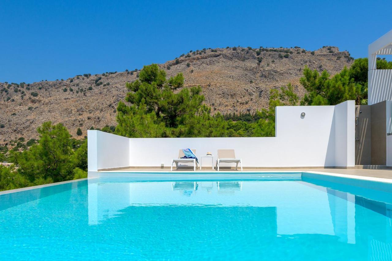 Villa Allegra With Pool In Pefkos, Lindos Area Pefki  Экстерьер фото