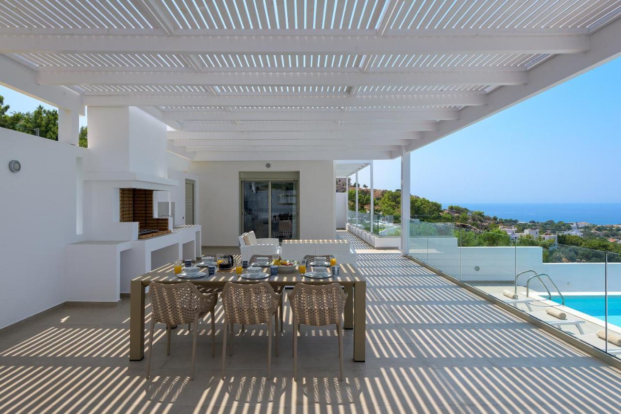 Villa Allegra With Pool In Pefkos, Lindos Area Pefki  Экстерьер фото